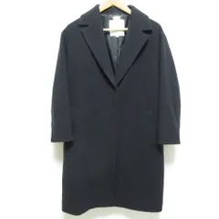 良品 23AW 自由区 ジユウク シャルムビーバー ロングチェスターコート 小さいサイズ 32 ネイビー レディース 古着 中古 USEDのサムネイル