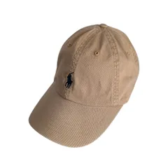 美品 POLO RALPH LAUREN ポロラルフローレン ポニー刺繍 キャップ 帽子 59cm ベージュ レディース 古着 中古 USED