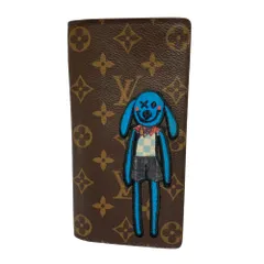 美品 LOUIS VUITTON ルイヴィトン ポルトフォイユブラザ ロングウォレット 長財布 M80158 ブラウン ブルー オレンジ メンズ レディース 古着 中古 USED