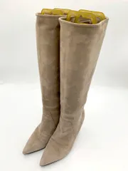 PELLICO ペリーコ スエード ポインテッド ヒール ロング ブーツ size36/ベージュ ■■◎レディース