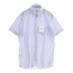 MACKINTOSH PHILOSOPHY (マッキントッシュフィロソフィー) TROTTER SHORT SLEEVE SHIRT H1M51-217-24 トロッター ストライプ 半袖ボタンシャツ ホワイト/ブルー