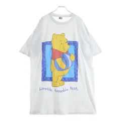 VINTAGE (ヴィンテージ) 00s くまのプーさん Poohタグ 裾袖ダブル クルーネックTシャツ グレー