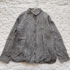 サマンサモスモス　ブラウス　チェック　長袖　ボタン　羽織り　ナチュラル