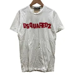 美品 DSQUARED2 ディースクエアード ロゴプリント Tシャツ XSサイズ ホワイト メンズ 古着 中古 USED