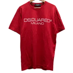 美品 DSQUARED2 ディースクエアード ロゴプリント Tシャツ XSサイズ レッド メンズ 古着 中古 USED