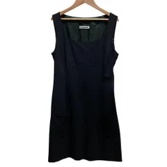 良品 JIL SANDER ジルサンダー ノースリーブワンピース SIZE36 ブラック レディース 古着 中古 USED
