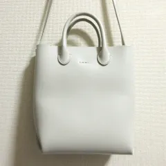 良品 YAHKI ヤーキ レザー 2WAY ミニショルダーバッグ ライトグレー レディース 古着 中古 USED