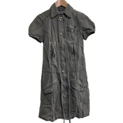 美品 DIESEL ディーゼル ミリタリーワンピース サイズXS グレー レディース 古着 中古 USED