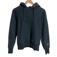 美品 Champion チャンピオン リバースウィーブ プルオーバー パーカー 単色タグ アメリカ製 目無し サイズM ブラック メンズ 古着 中古 USED