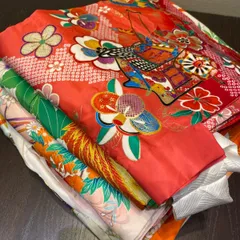 【まとめ売り】子供着物5枚 リメイク素材　ハンドメイド向け