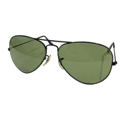 良品 Ray-Ban レイバン B&L ボシュロム アビエイター 度なし サングラス ブラック メンズ 古着 中古 USED