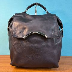 ジャンニノターロ RAFFINATA 本革 レザートートバッグ グレー イタリア 