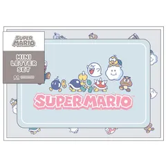 スーパーマリオ ミニレターセット サンスター文具 マリオ ルイージ 人気 キャラクター パステル 手紙 便箋 封筒 S8908150 S8908168_敵/ブルー1685 