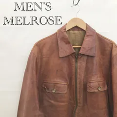 MEN'S MELROSE メンズメルローズ AO443LJM901 レザーコート 革コート 5 ブラウン 羊革 日本製 メンズ ファッション _232023のサムネイル