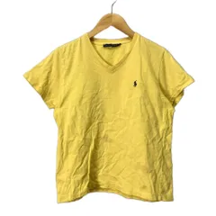 ラルフローレン RALPH LAUREN カットソー Tシャツ Vネック 半袖 L イエロー