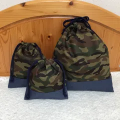 巾着 3点セット　迷彩柄☆
