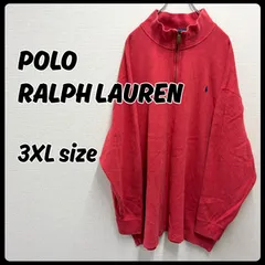 POLO BY RALPH LAUREN ハーフジップ トレーナー レッド 3XL ヴィンテージ