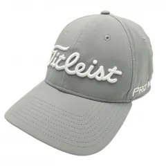【超美品】タイトリスト×フットジョイ キャップ ライトグレー×白 立体ロゴ フリー(57-59cm)   ゴルフウェア TITLEIST