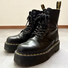 美品 ドクターマーチン JADON 8ホール ブーツ UK4 23cm ダブルソール 厚底 サイドジップ 黒 革靴 レディース