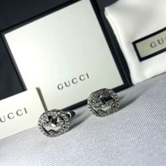 未使用 極美品 グッチ GUCCI シルバー ピアス インターロッキングG 両