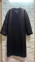 Y【Y1-33】◇ URBAN RESEARCH　38サイズ　ノーカラーコート　赤茶色