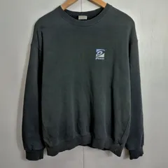 PIKO ピコ トレーナー スウェット 長袖 クルーネック ロゴ 刺繍 バックプリント 古着 vintage 平成 Y2K サーファー 裏毛 コットン メンズ L ブラック系 B786のサムネイル