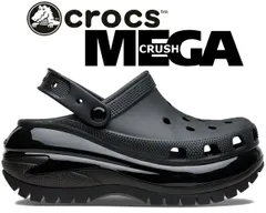 クロックス クラシック メガクラッシュ クロッグ crocs CLASSIC MEGA CRUSH CLOG BLACK 207988-001 厚底プラットフォーム サンダル ミュール ブラック