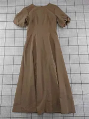 ◇ Θ ナチュラルビューティーベーシック 017-2240780 半袖ワンピース ベージュ系 M レディース E  【1602040055461】