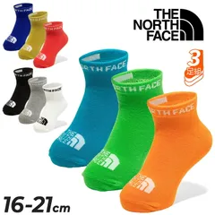 ザ・ノース・フェイス 靴下 キッズ ソックス 3足組 くつ下 16-21cm THE NORTH FACE 子ども用 3P 3足セット 抗菌防臭 薄手 くつした オーガニックコットン 男の子 女の子 子供 園児 小学生 ギフト プレゼント/NNJ82310