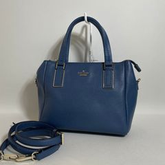 2511-409｜美品｜ケイトスペード 2WAYハンドバッグ レザー ブルー 