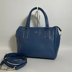 2511-409｜美品｜ケイトスペード 2WAYハンドバッグ レザー ブルー