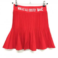 極美品 WAAC ワック スローガンライン プリーツスカート - メルカリ