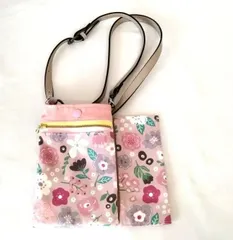 花柄スマホショルダーとメガネケースのセット