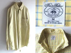 希少 90sビンテージ Brooks Brothers ブルックスブラザーズ チェックシャツ BDシャツ M ライトイエロー ライトブルー