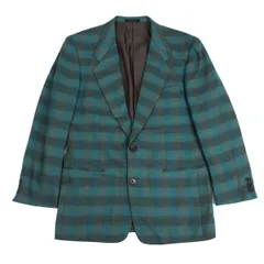 トキオクマガイ オムドゥニュイTOKIO KUMAGAI HOMME DE NUIT ウールレーヨンチェックジャガードジャケット 緑他46