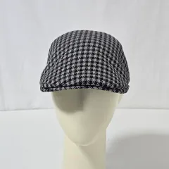 カンゴール ハウンドトゥース チェック ハンチングキャップ 帽子 グレー free 1113