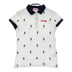 サイズ：0 JACK BUNNY ジャックバニー  半袖ポロシャツ ラビット総柄 ホワイト系 [240101628924] ゴルフウェア レディース ストスト