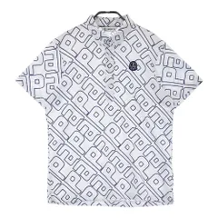 サイズ：M AND PER SE アンパスィ  半袖ポロシャツ ボタンダウン 総柄 ホワイト系 [240101633771] ゴルフウェア メンズ ストスト