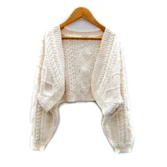 フリークスストア FREAKS STORE ニットカーディガン ショート丈 前開き F オフホワイト /SY35