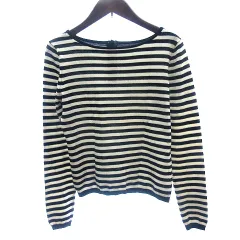 マルティニーク martinique ニット セーター ボーダー ウール 長袖 アイボリー 白 ホワイト /AU