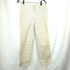M1-02539【Women】ADAM ET ROPE(アダム エロペ) パンツ (36:XS相当) / アイボリー ストライプ柄 K