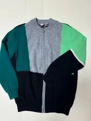 (状態SS) waacワック ウールxカシミア デイリー/ラウンド ジップアップアウタージャケット M