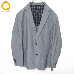 バーバリーブラックレーベル BURBERRY BLACK LABEL シングルジャケット テーラード S2B リネン混 ロゴボタン メンズ [a958677]