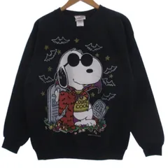 ピーナッツ PEANUTS スヌーピー プリント トレーナー ハロウィン USA製 裏起毛 ■GY12