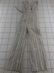 ◇ ⊂ ムルーア MURUA ストライプ柄オールインワン ベージュ系 S レディース E  【1602040060977】