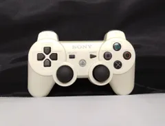 T【HY】【ジャンク品】SONY PS3 純正 ワイヤレスコントローラー DUALSHOCK 3 CECHZC2J 振動機能搭載 ホワイト Bluetooth接続 プレイステーション3 純正パッド[ゆうパケット発送、送料無料]HY003