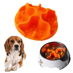 早食い防止 食器 犬 組み込み型 犬 早食い防止 直径8/10/12cm 猫 食器 吸盤付き 猫 早食い防止 犬 はや食い防止食器 小型犬 犬えさいれ食器 早食い防止 猫 猫 小型犬 中型犬 適用 各種食器対応 健康管理 (オレンジ-S)