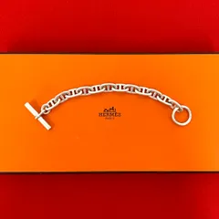 極 美品 希少品 HERMES エルメス ヴィンテージ マルジェラ期 シェーヌダンクル GM 12コマ シルバー925 ブレスレット 20824