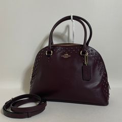 ❤️超美品❤️ ミニハンドバック コーチ ロゴ レッド 赤 エナメル 