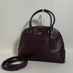 2602-99｜美品｜コーチ 2WAYハンドバッグ レザー ダークブラウン